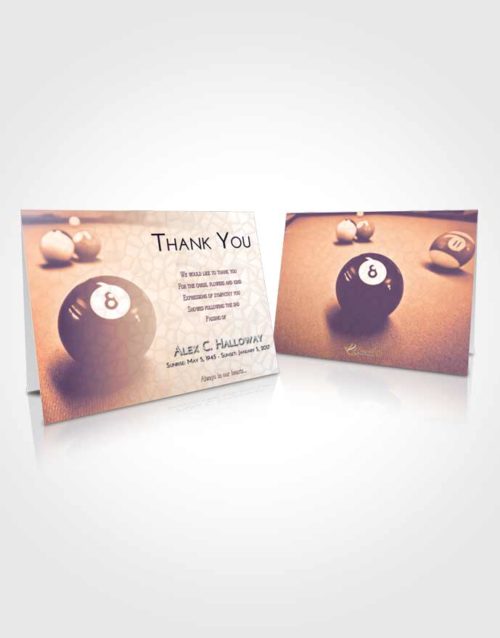 Funeral Thank You Card Template Lavender Sunset Eight Ball