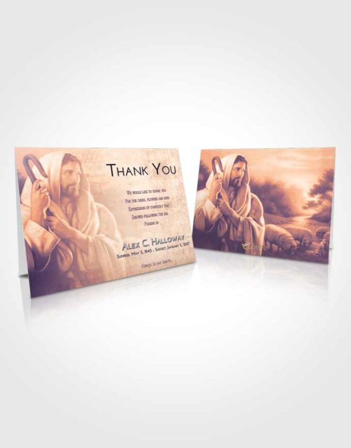Funeral Thank You Card Template Lavender Sunset Faith in Jesus