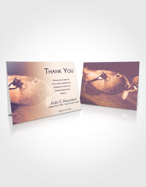 Funeral Thank You Card Template Lavender Sunset Fishing Escape