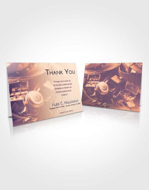 Funeral Thank You Card Template Lavender Sunset Fishing Tackle