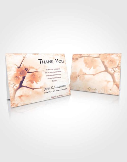 Funeral Thank You Card Template Lavender Sunset Floral Blossoms