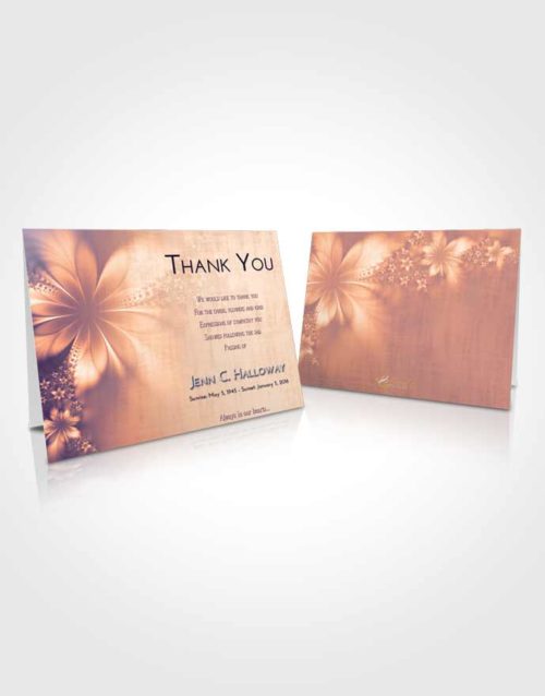 Funeral Thank You Card Template Lavender Sunset Floral Lust