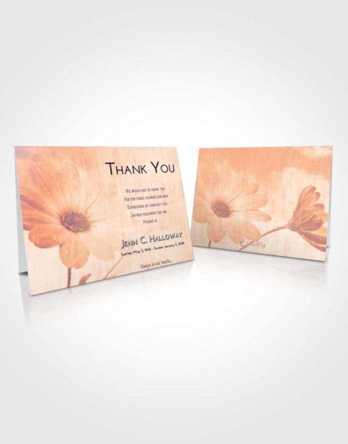 Funeral Thank You Card Template Lavender Sunset Floral Raindrops