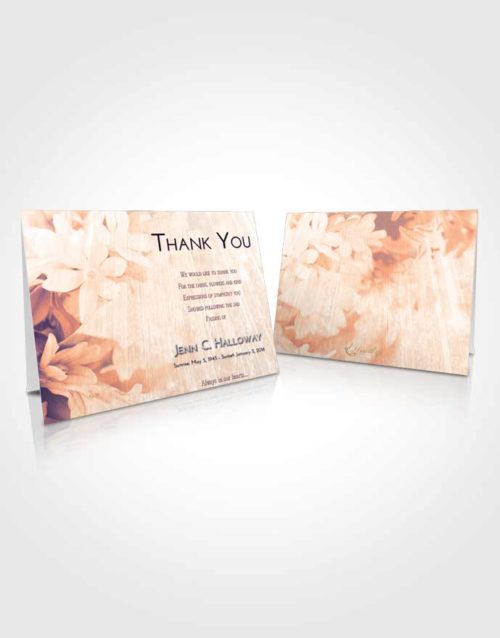Funeral Thank You Card Template Lavender Sunset Floral Serenity