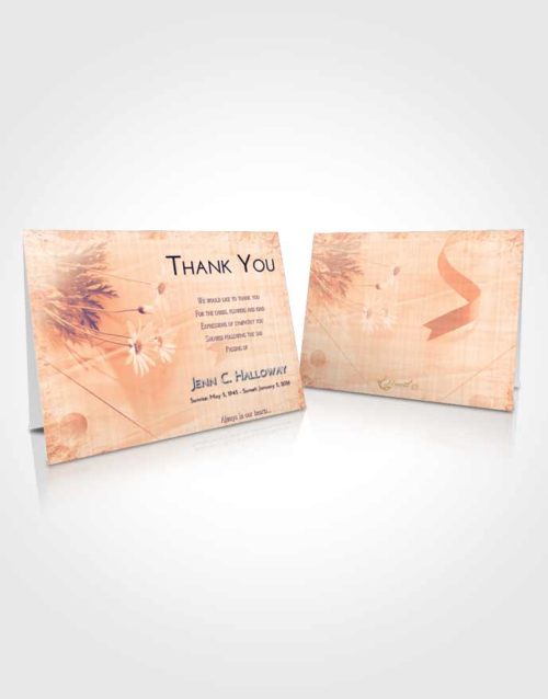 Funeral Thank You Card Template Lavender Sunset Floral Style