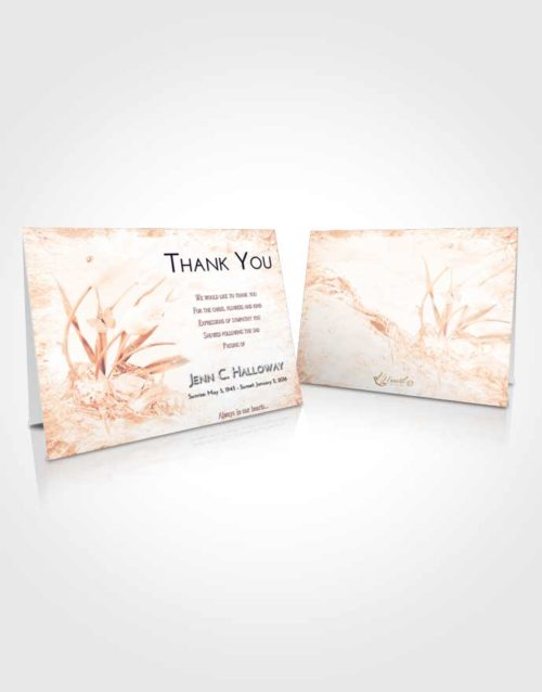 Funeral Thank You Card Template Lavender Sunset Floral Wave