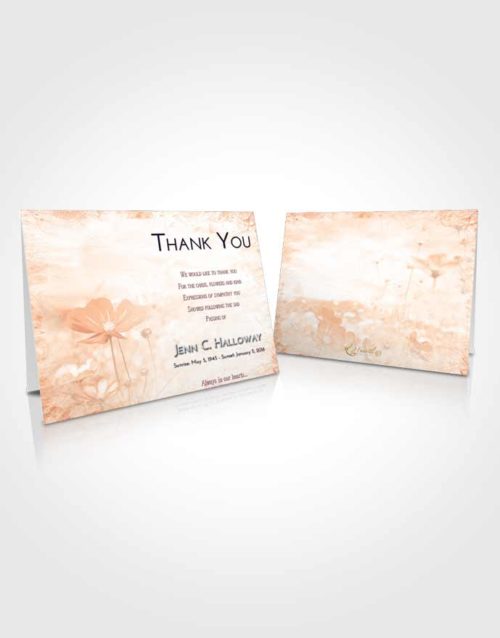 Funeral Thank You Card Template Lavender Sunset Floral Whispers