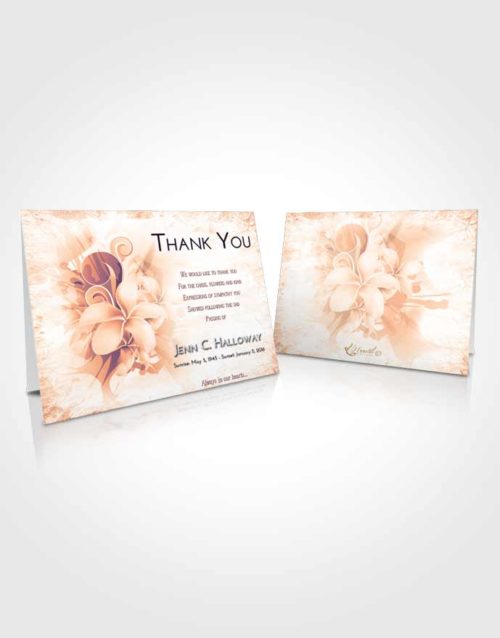 Funeral Thank You Card Template Lavender Sunset Floral Wish
