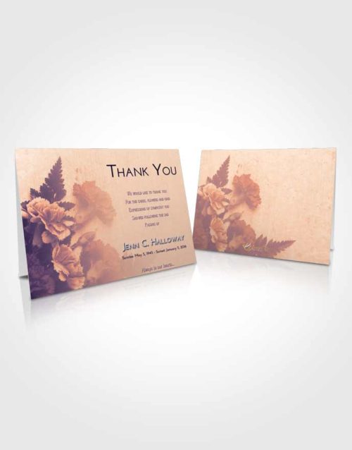 Funeral Thank You Card Template Lavender Sunset Flower Magic