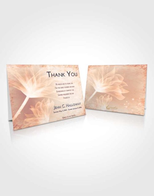 Funeral Thank You Card Template Lavender Sunset Flower Peace