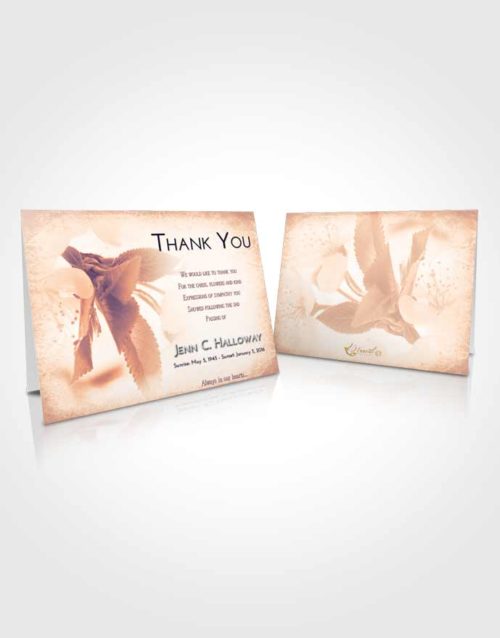 Funeral Thank You Card Template Lavender Sunset Flower of the Plume