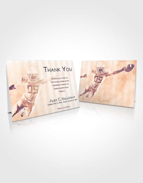 Funeral Thank You Card Template Lavender Sunset Football Honor