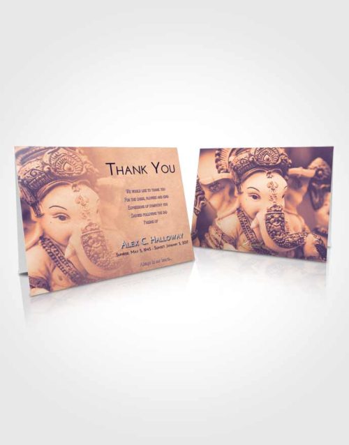 Funeral Thank You Card Template Lavender Sunset Ganesha Desire