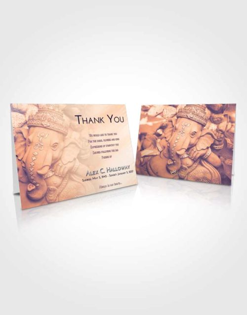Funeral Thank You Card Template Lavender Sunset Ganesha Divinity