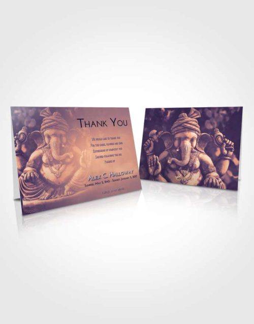 Funeral Thank You Card Template Lavender Sunset Ganesha Surprise