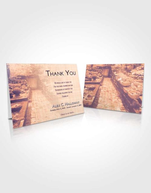 Funeral Thank You Card Template Lavender Sunset Gardening Desire