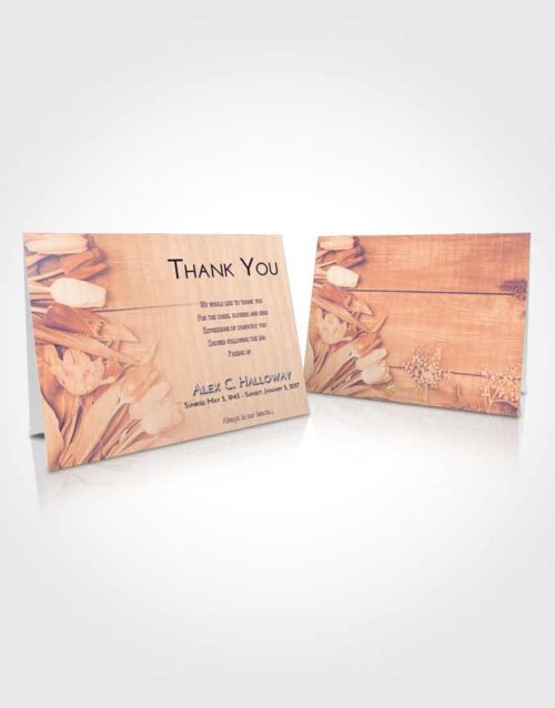 Funeral Thank You Card Template Lavender Sunset Gardening Morning