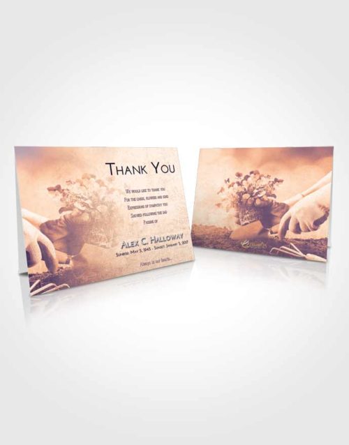 Funeral Thank You Card Template Lavender Sunset Gardening Passion