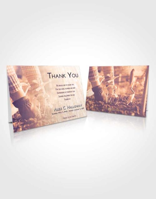 Funeral Thank You Card Template Lavender Sunset Gardening Star