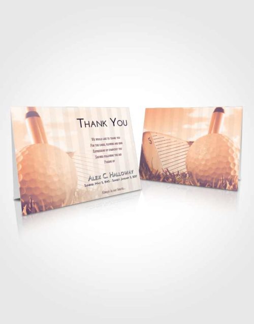 Funeral Thank You Card Template Lavender Sunset Golf Day