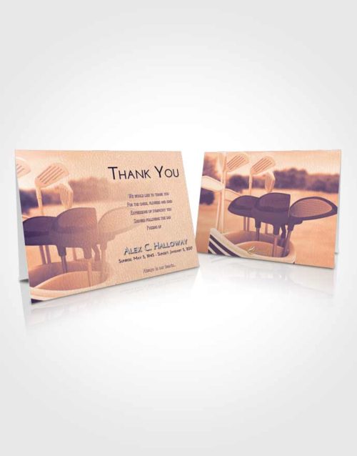 Funeral Thank You Card Template Lavender Sunset Golf Fairway