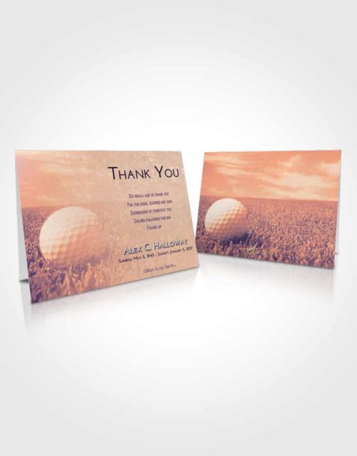 Funeral Thank You Card Template Lavender Sunset Golf Serenity