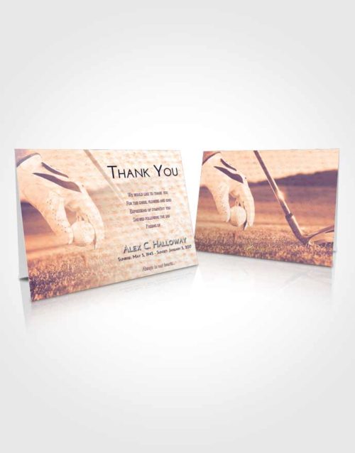 Funeral Thank You Card Template Lavender Sunset Golf Tee