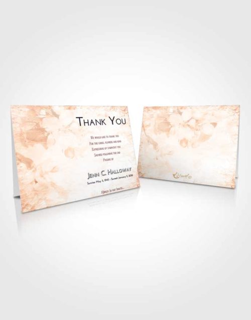 Funeral Thank You Card Template Lavender Sunset Heavenly Flowers