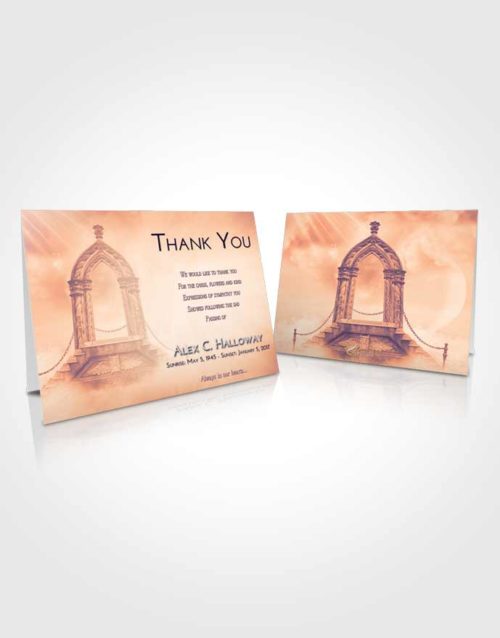 Funeral Thank You Card Template Lavender Sunset Heavens Path