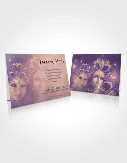 Funeral Thank You Card Template Lavender Sunset Hindu Desire