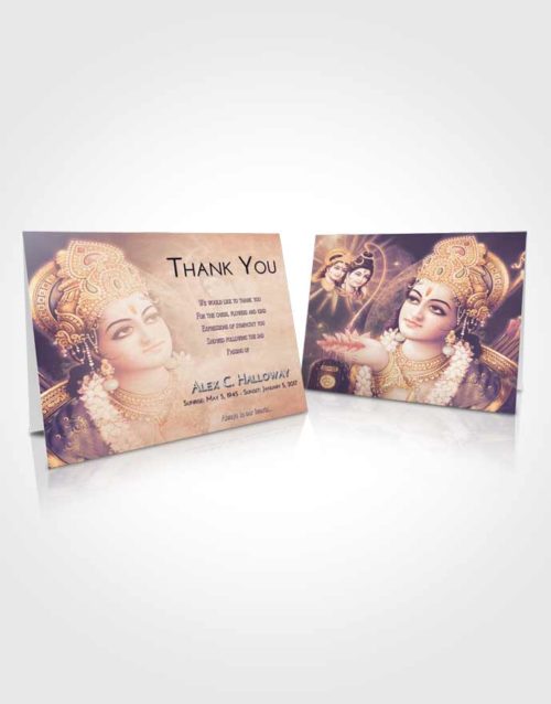 Funeral Thank You Card Template Lavender Sunset Hindu Majesty