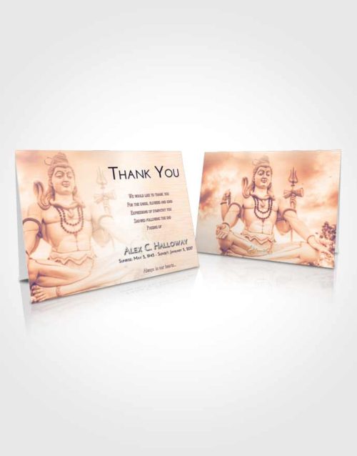 Funeral Thank You Card Template Lavender Sunset Hindu Mystery
