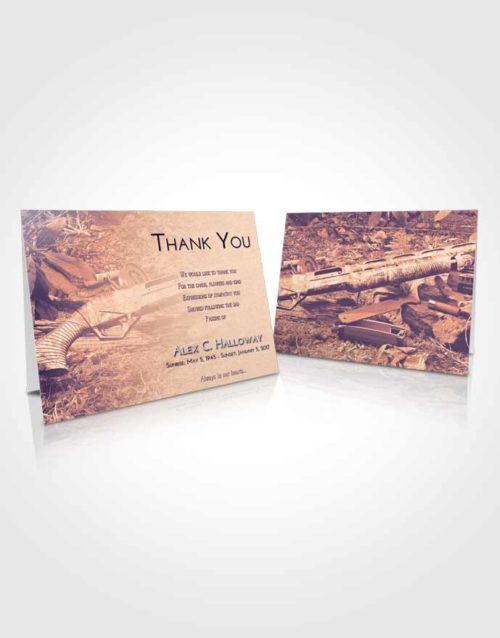 Funeral Thank You Card Template Lavender Sunset Hunters Life