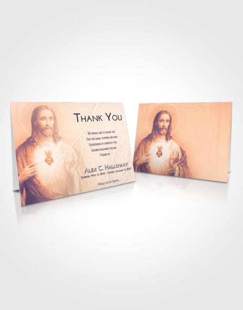 Funeral Thank You Card Template Lavender Sunset Jesus Love
