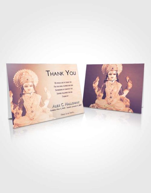 Funeral Thank You Card Template Lavender Sunset Lakshmi Desire