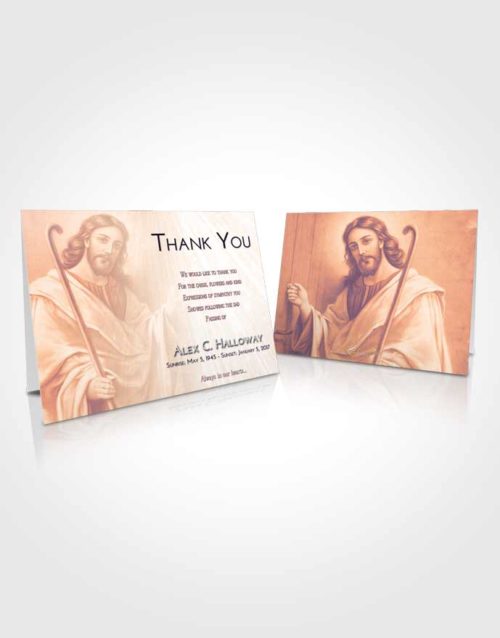 Funeral Thank You Card Template Lavender Sunset Life of Jesus