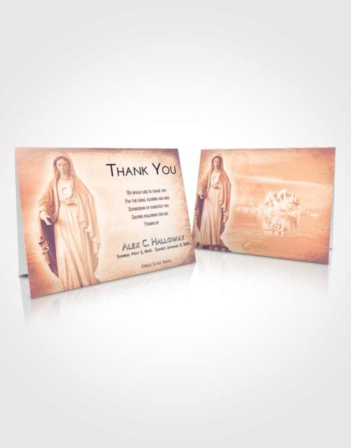 Funeral Thank You Card Template Lavender Sunset Mary Full of Grace