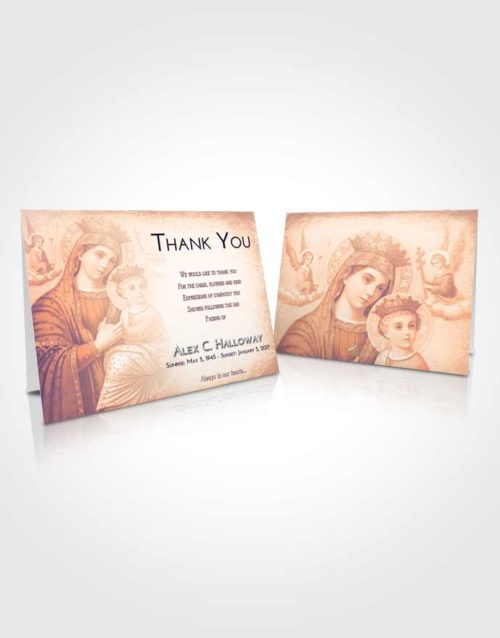 Funeral Thank You Card Template Lavender Sunset Marys Love