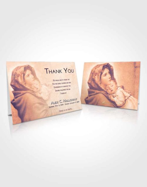 Funeral Thank You Card Template Lavender Sunset Mother Mary