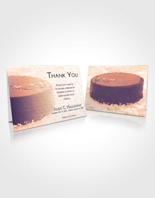 Funeral Thank You Card Template Lavender Sunset Puck of Honor