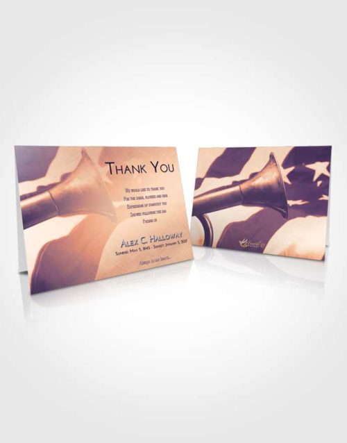 Funeral Thank You Card Template Lavender Sunset Service Honor