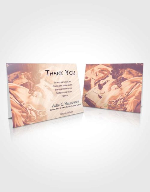 Funeral Thank You Card Template Lavender Sunset Sewing Love