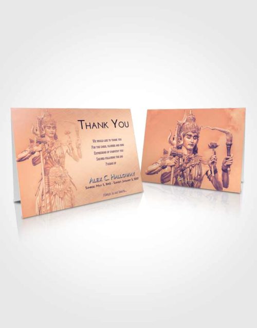 Funeral Thank You Card Template Lavender Sunset Shiva Desire