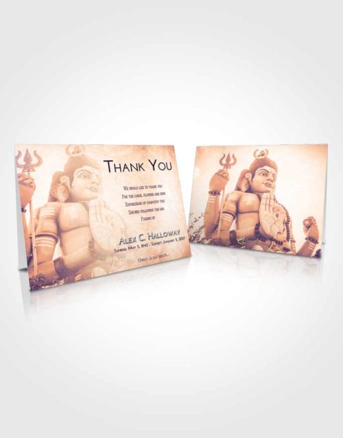 Funeral Thank You Card Template Lavender Sunset Shiva Divinity