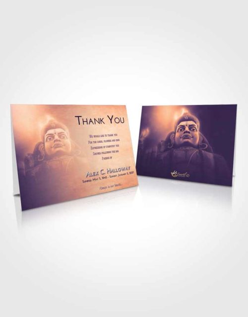 Funeral Thank You Card Template Lavender Sunset Shiva Surprise