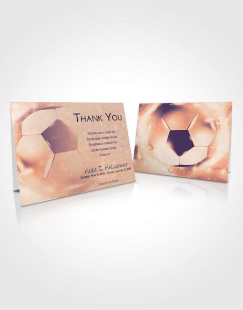Funeral Thank You Card Template Lavender Sunset Soccer Destiny