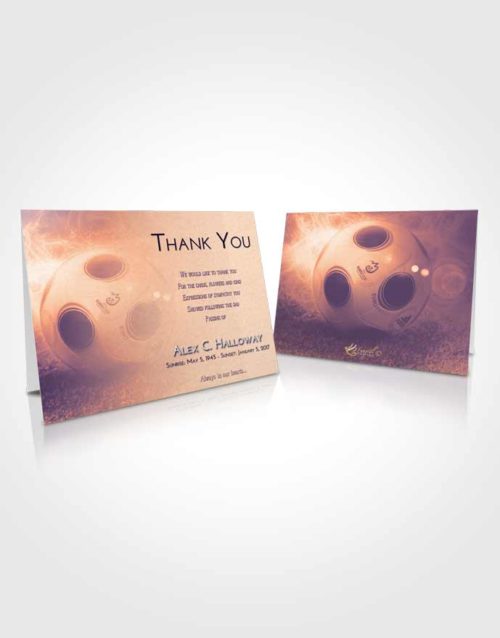 Funeral Thank You Card Template Lavender Sunset Soccer Miracle