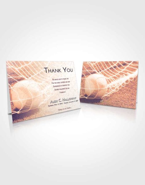 Funeral Thank You Card Template Lavender Sunset Soccer Pride