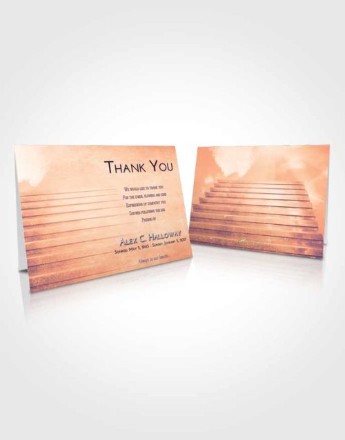 Funeral Thank You Card Template Lavender Sunset Stairway Into the Sky