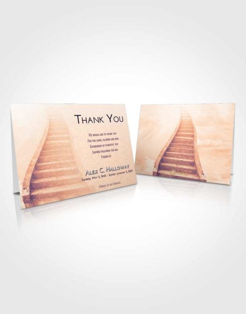Funeral Thank You Card Template Lavender Sunset Stairway to Bliss